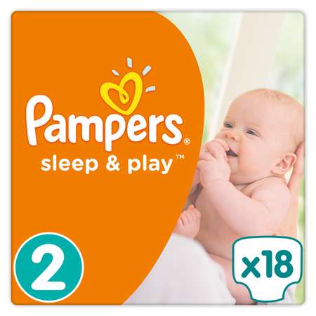 Подгузники Pampers Sleep and Play 2 (3-6 кг) 18 шт.