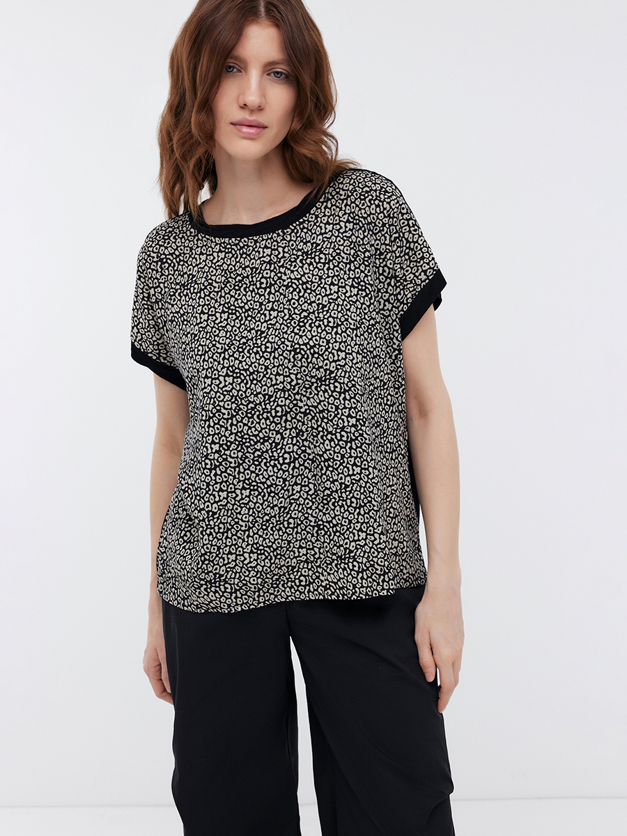 Блузка Baon B1924049/BLACK PRINTED - фото 1