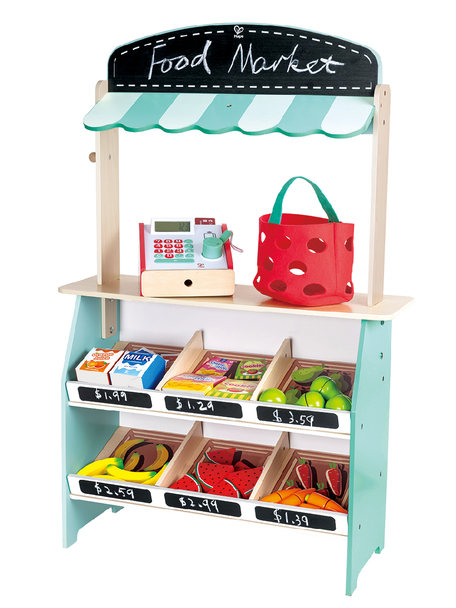 Игровой набор Hape продукты, прилавок, касса - фото 7