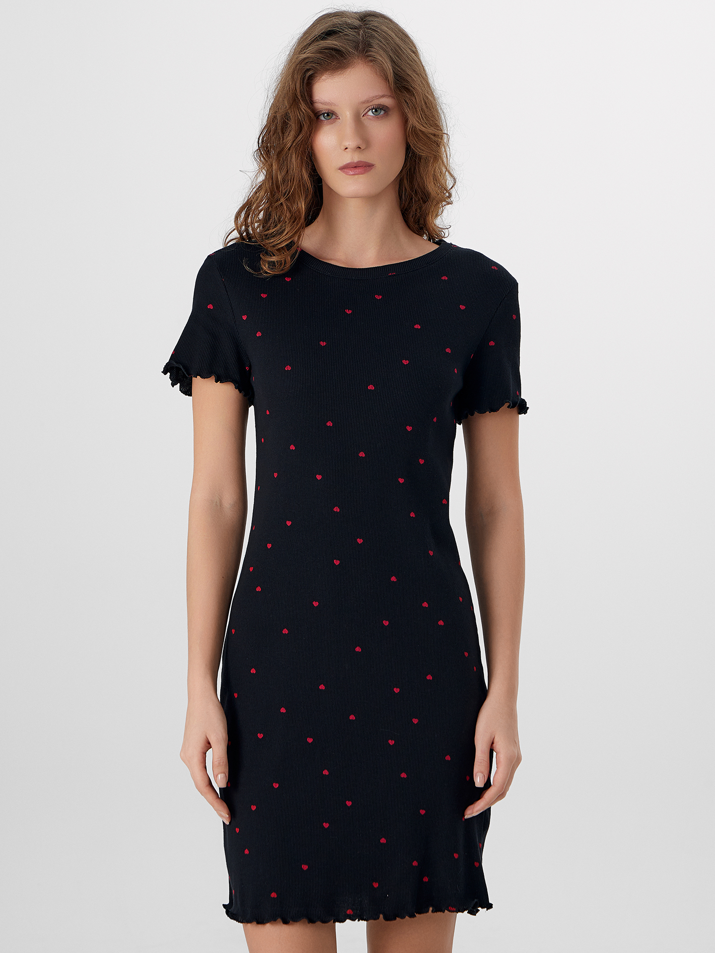 Сорочка ночная Mark Formelle (Марк Формэль) 572405/сердечки на черном - фото 3