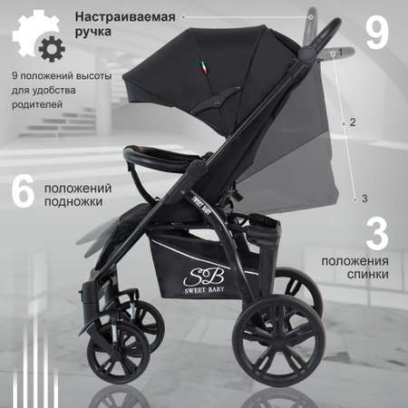 Коляска прогулочная Sweet Baby Carisma Black черный