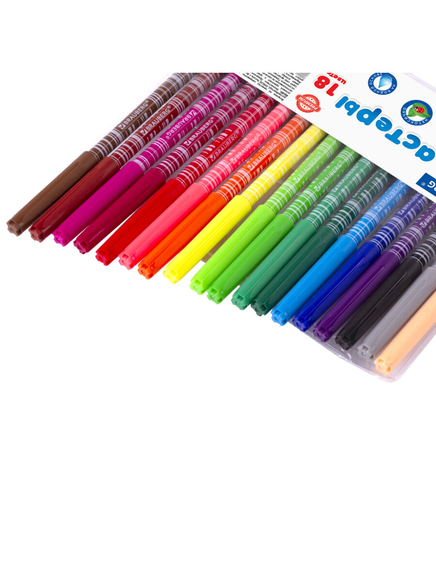 Фломастеры Brauberg 18 цв. - фото 11