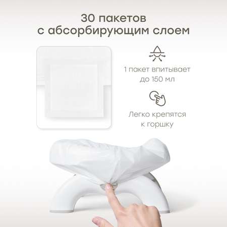 Горшок Happy Baby Travelloo Дорожный белый