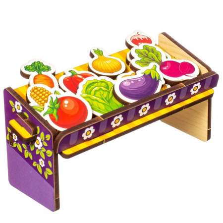 Игрушка WOODLANDTOYS сортер Супермаркет Овощи и фрукты