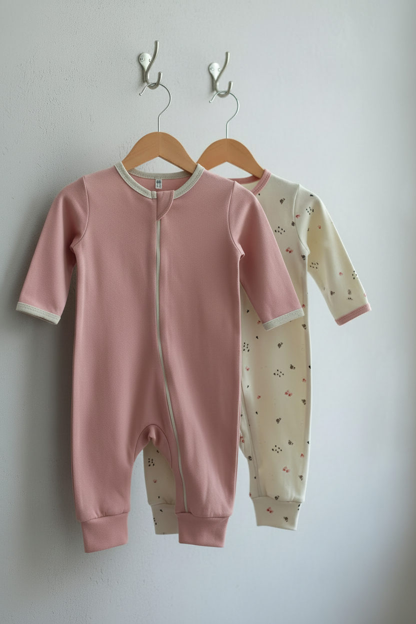 Комбинезон 2 шт Bunnyphant Т125-2/пудровый - фото 1