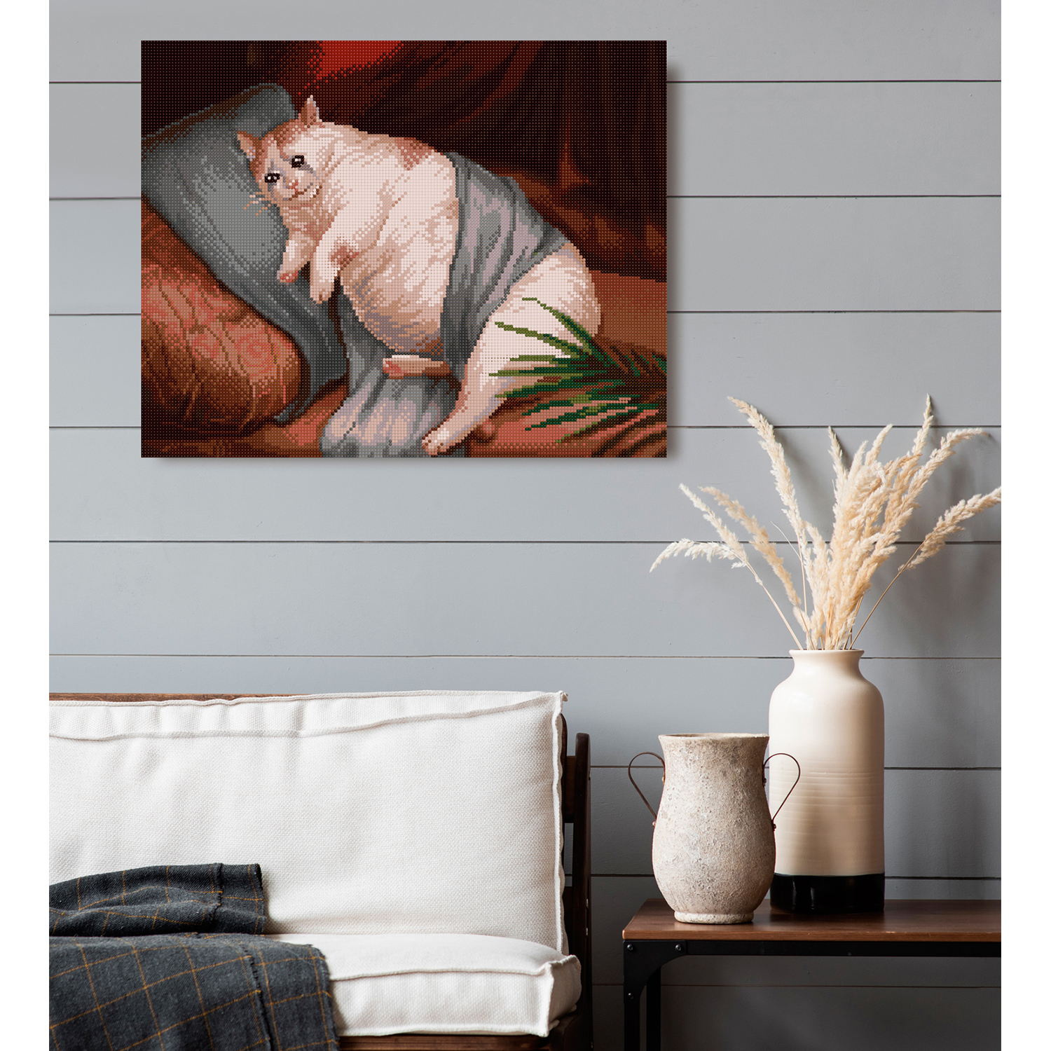 Алмазная мозаика Art on Canvas Грустный котик в ассортименте - фото 3