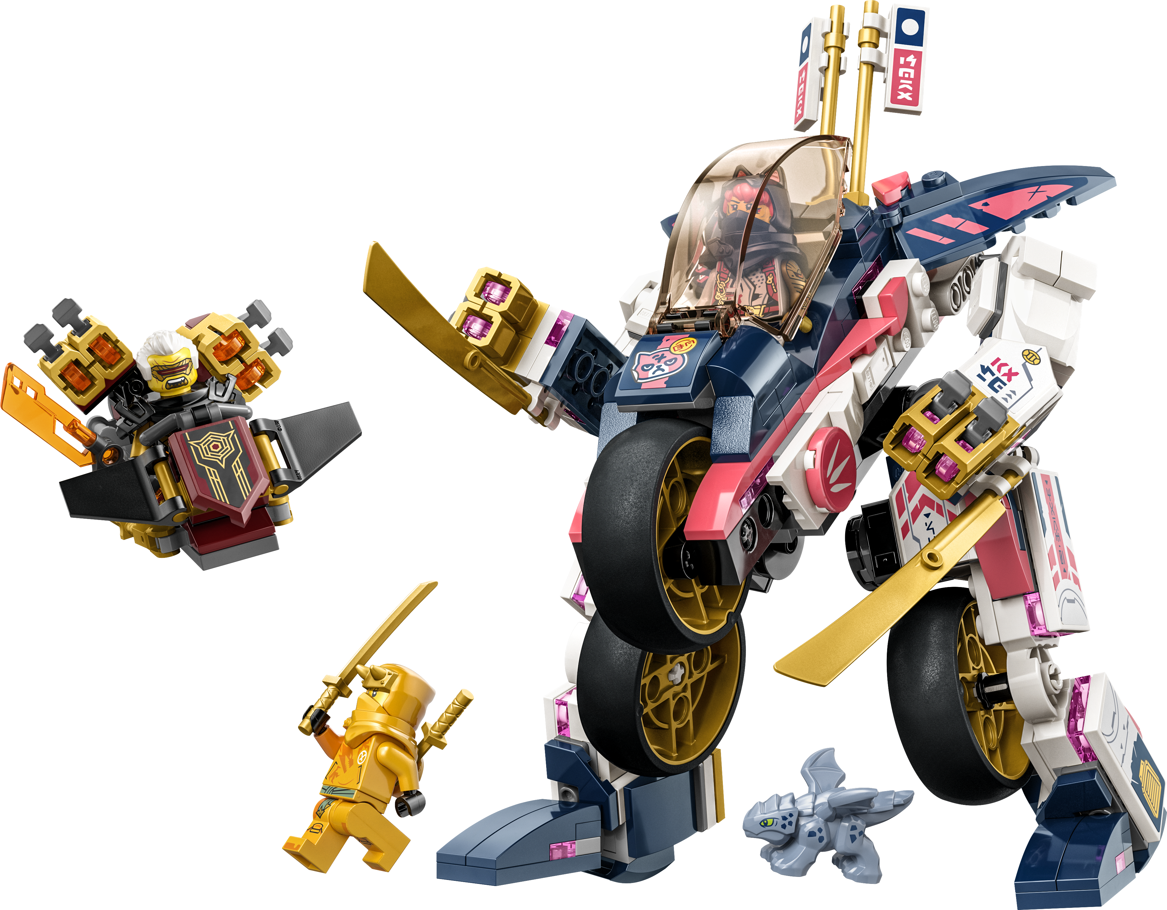 Конструктор LEGO NINJAGO Soras Transforming Mech Bike 384 дет. - фото 2