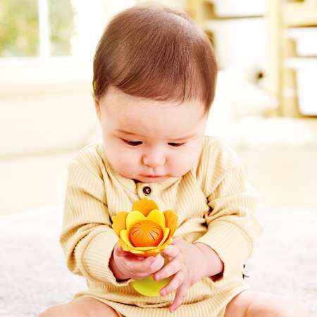 Игрушка Hape погремушка Оранжевый цветок