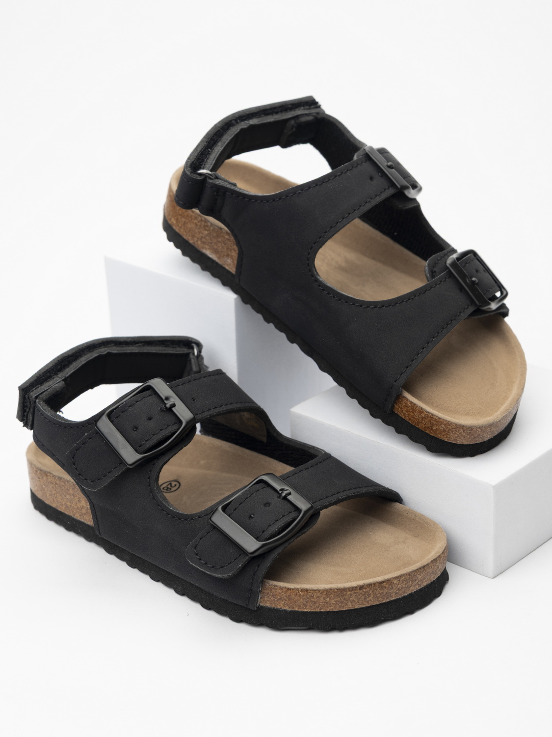 Изображение товара Детские биркенштоки TikkaGo 28.5 синего цвета из экокожи с противоскользящей подошвой