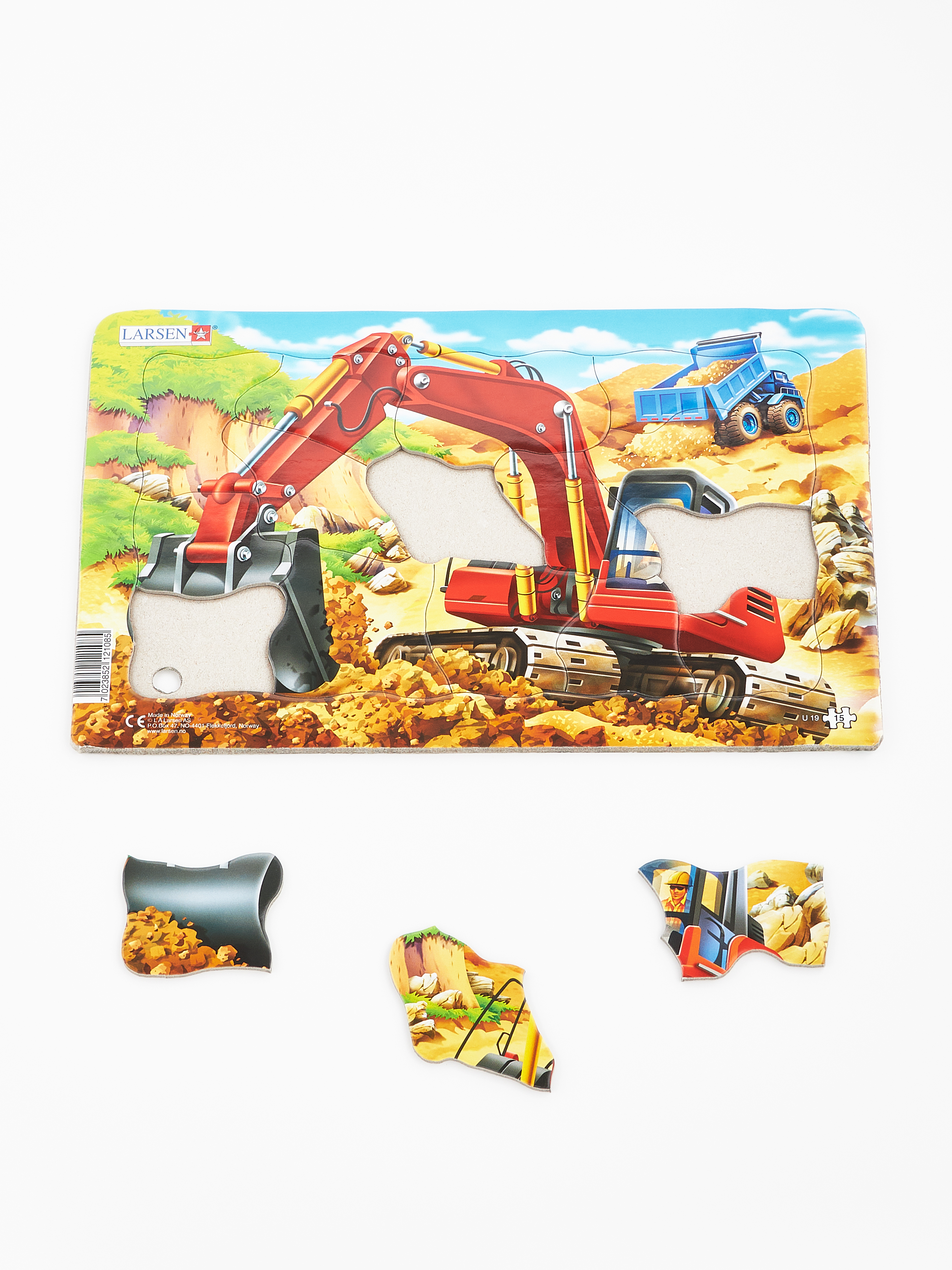 Пазл Larsen Трактор и экскаватор классический - фото 2