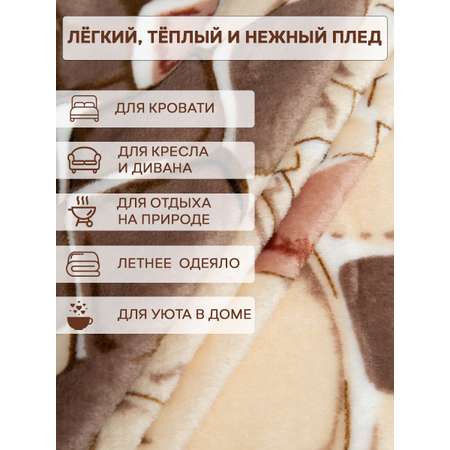 Плед TexRepublic Камешки 140 x 200 см велсофт