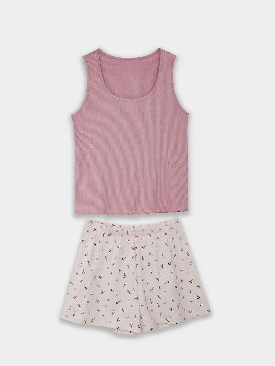 Пижама Mark Formelle (Марк Формэль) 592654/пыльный розовый +цветочки на розовом - фото 6