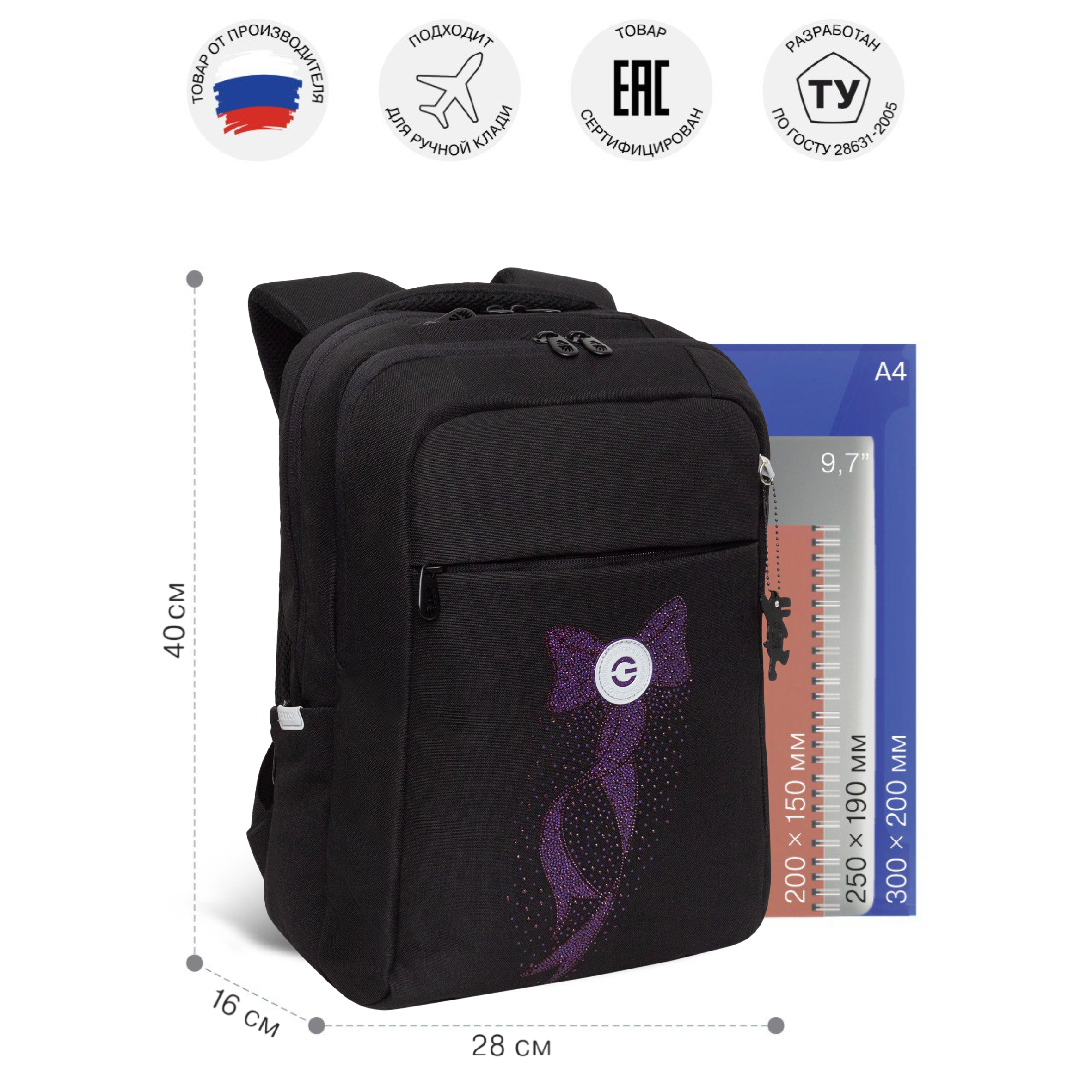 Рюкзак Grizzly для девочки - фото 5