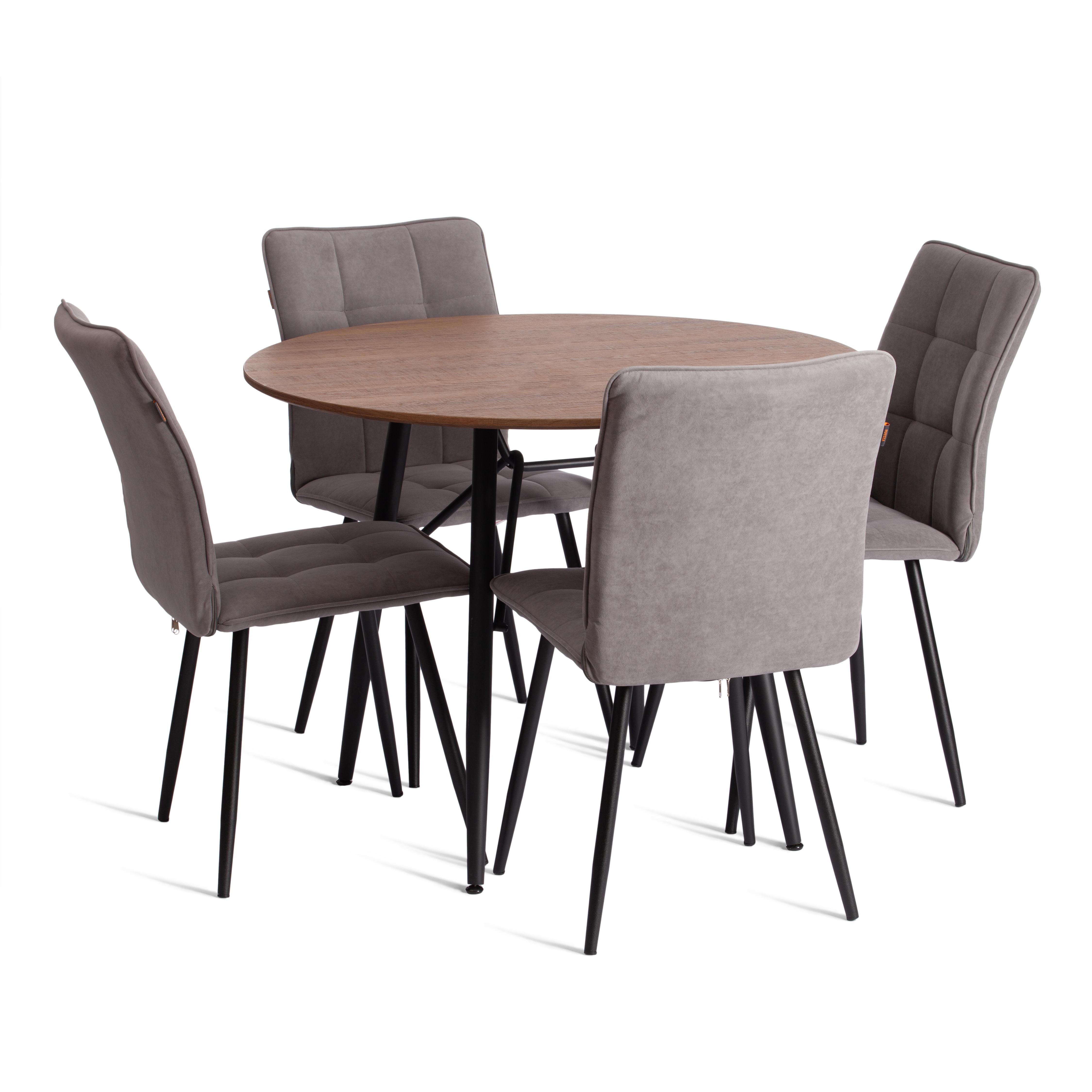 Стул TETCHAIR Bari LT велюр серый 2 шт. - фото 11