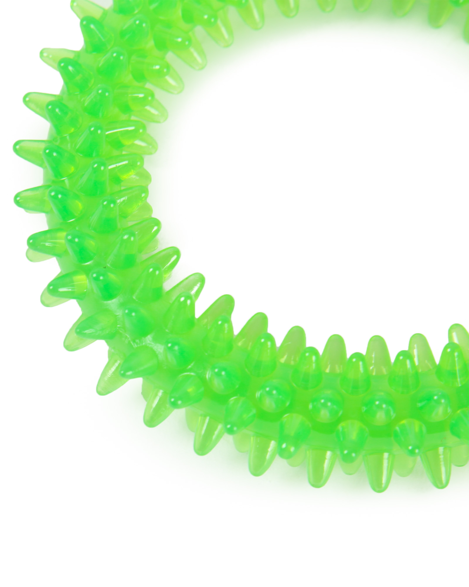 Игрушка для собак Barbaks Большое кольцо с зубчиками Зеленое 11.5 см - фото 2