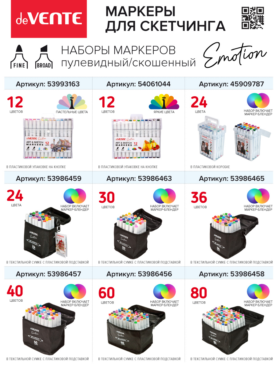 Маркеры deVENTE 12 шт. - фото 7