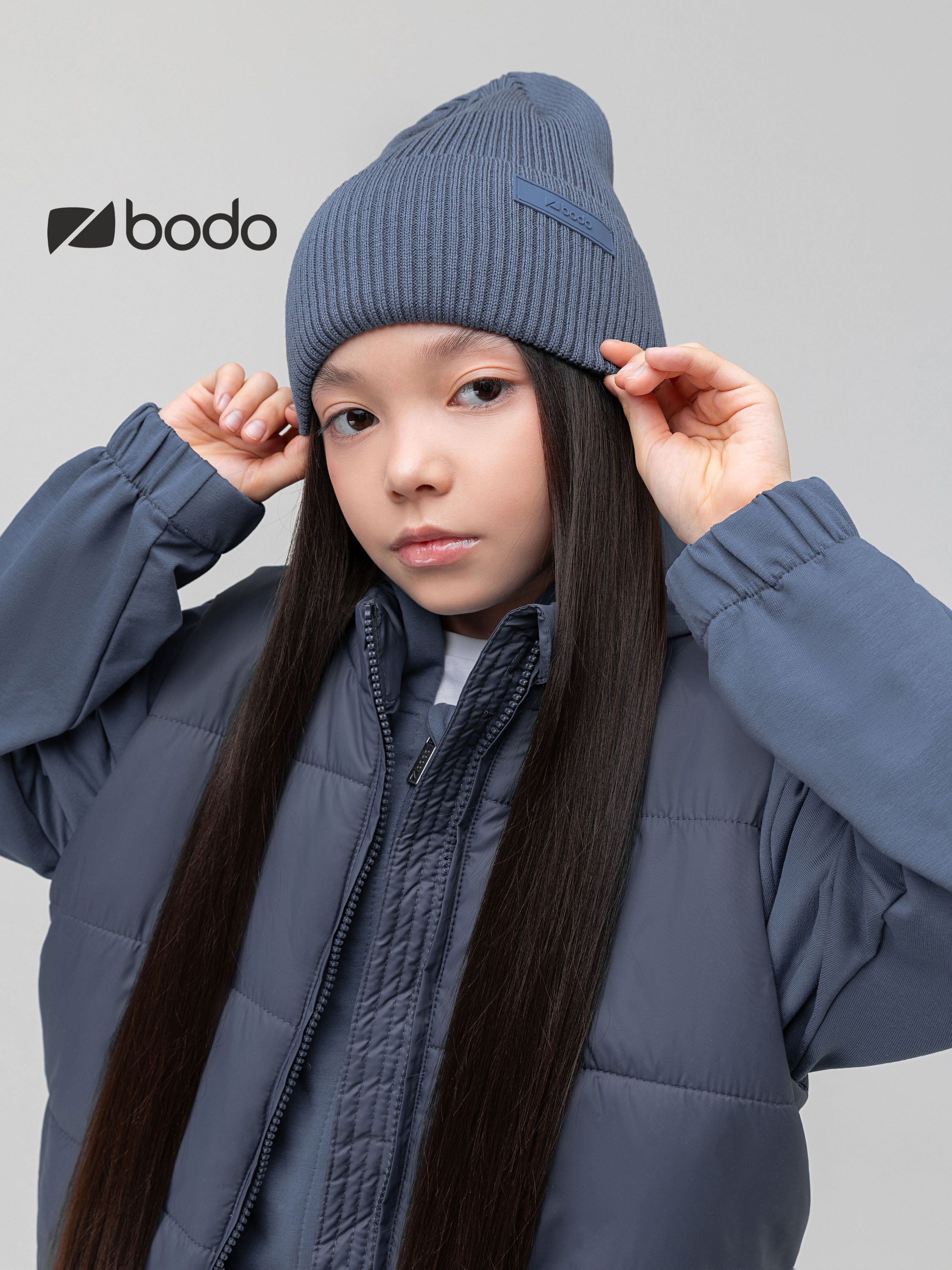 Шапка Bodo 10-426MU_светлый джинс - фото 2