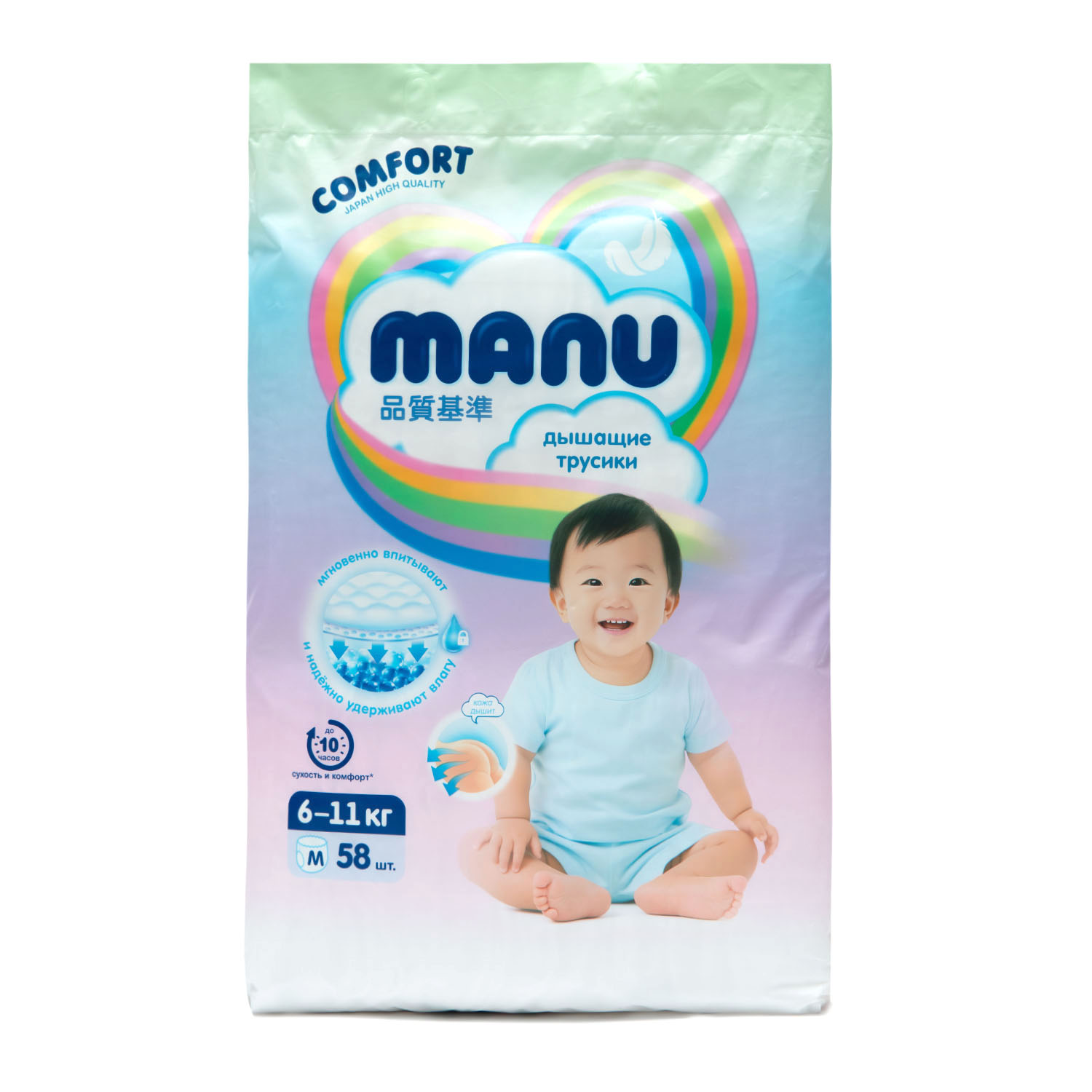 Трусики MANU Comfort M (6-11 кг) 58 шт. - фото 11