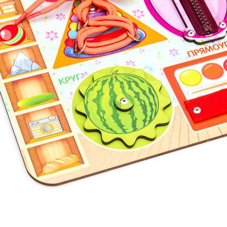 Игрушка WOODLANDTOYS бизиборд Геометрические формы