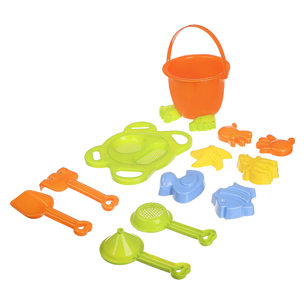 Песочный набор Игроленд Дружок 9 предм. в ассортименте - фото 9