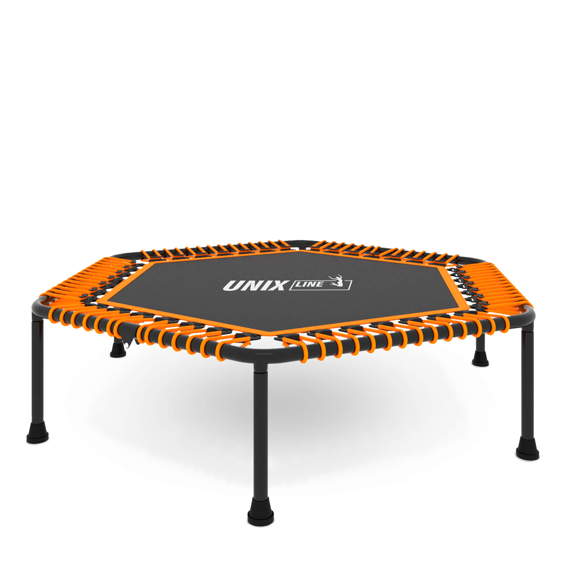 Батут Fitness Lite Orange UNIX line спортивный складной диаметр 125 см до 130 кг фитнес для джампинга - фото 15