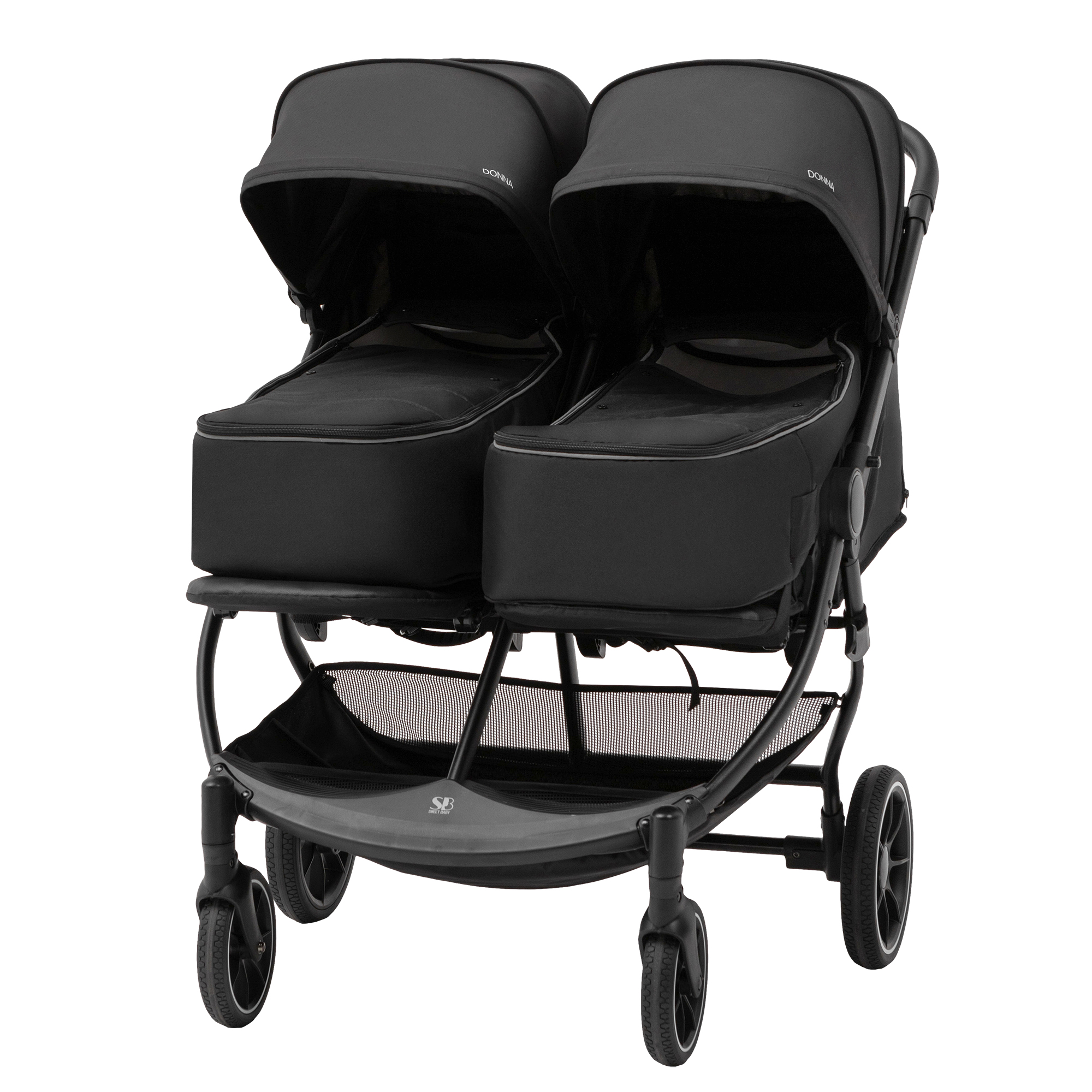 Коляска прогулочная для двойни Sweet Baby Donna Black черный - фото 27