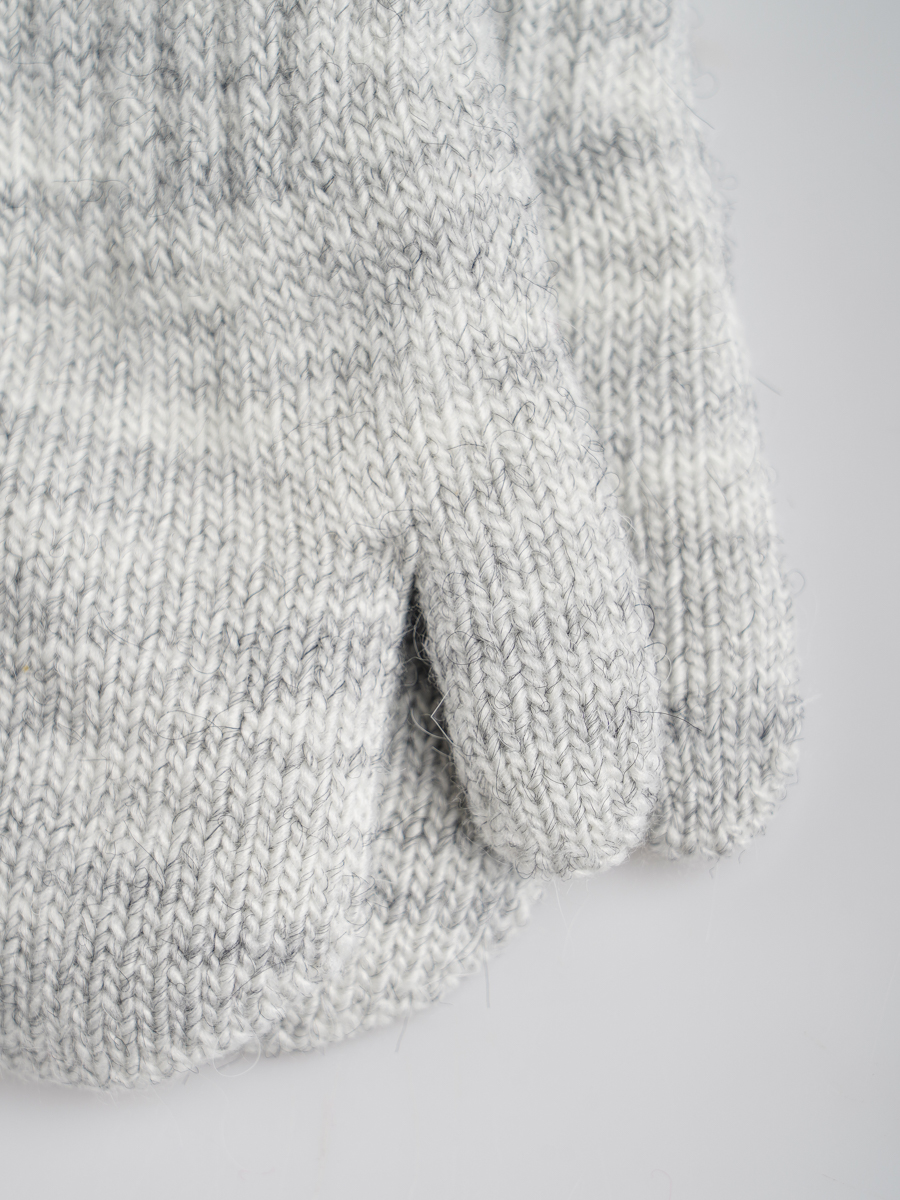 Варежки 2 пары ПриКиндер U-W_232826 Цвет: Светло-серый/темно-серый - фото 4