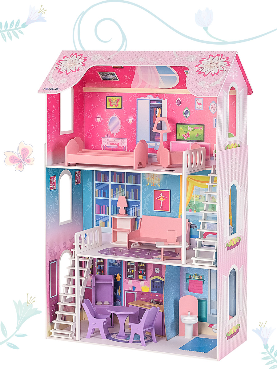 Домик для кукол PAREMO 121 см с мебелью PD315 - фото 14