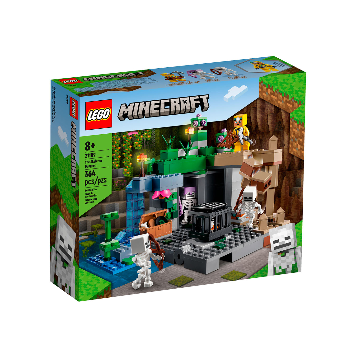 Конструктор LEGO Minecraft Подземелье скелета блочный - фото 10