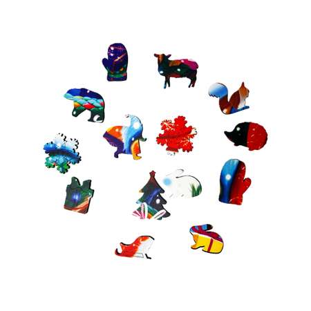 Пазл 1TOY Змея на санках деревянный