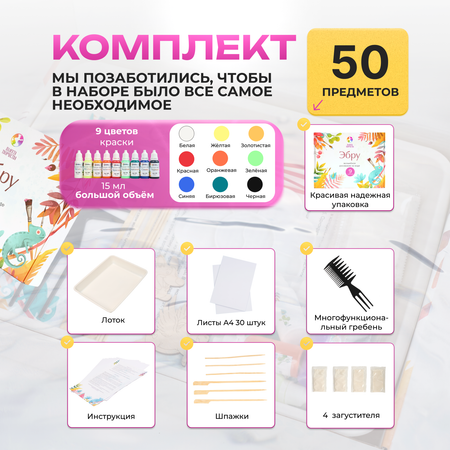 Акварисование Планета творчества эбру