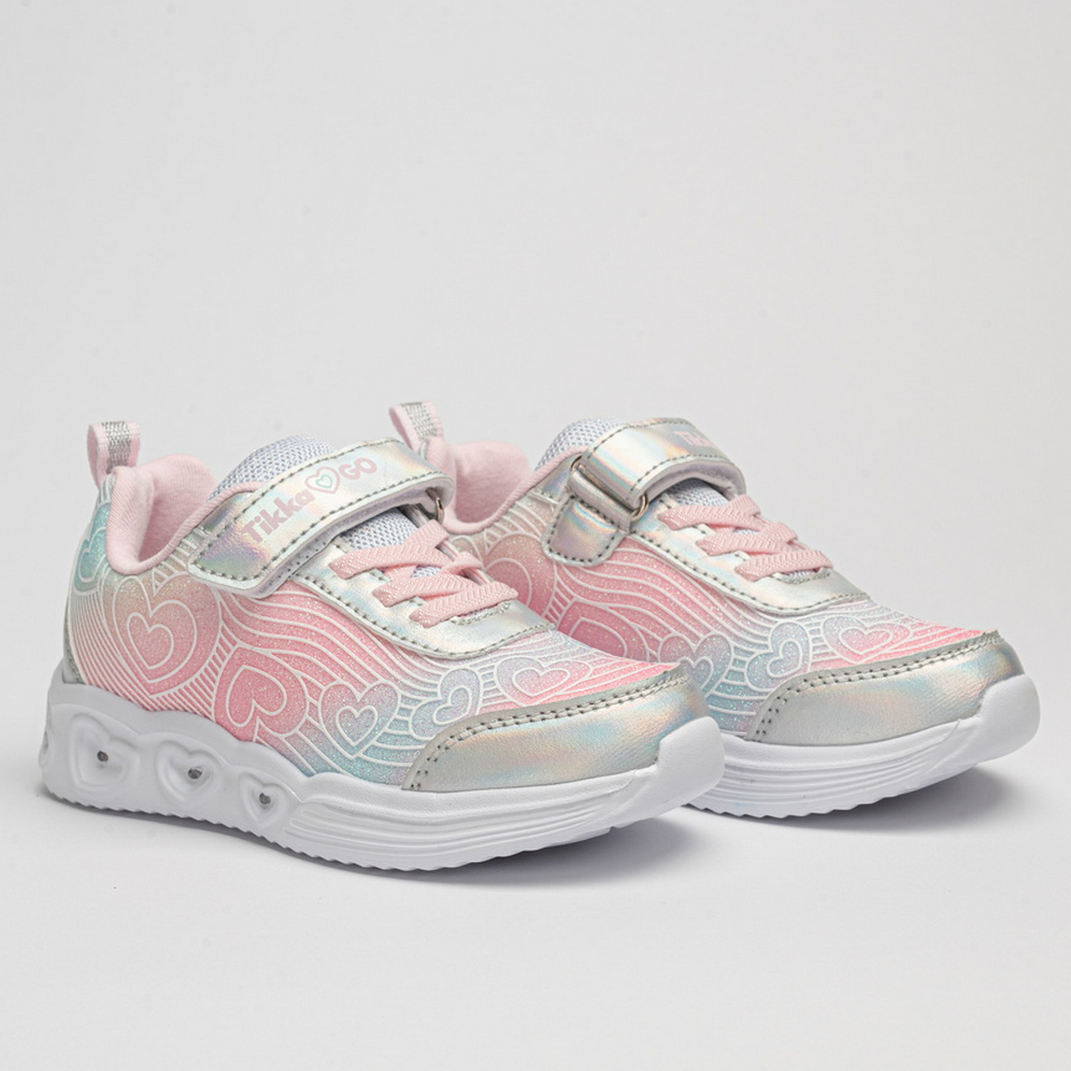 Кроссовки TikkaGo 3D16_10734_silver-pink - фото 2