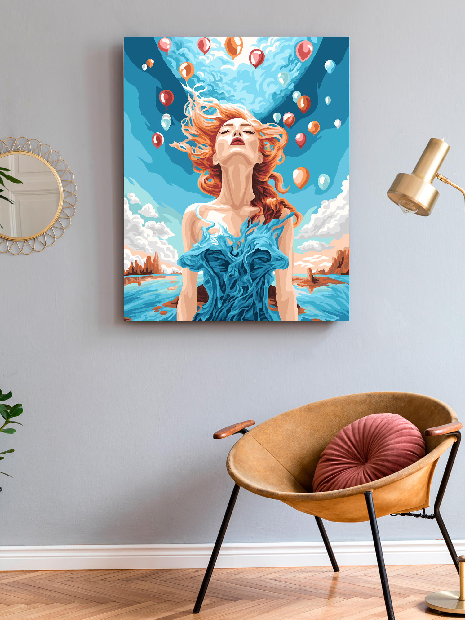 Картина по номерам Art on Canvas Девушка - планета в ассортименте - фото 3