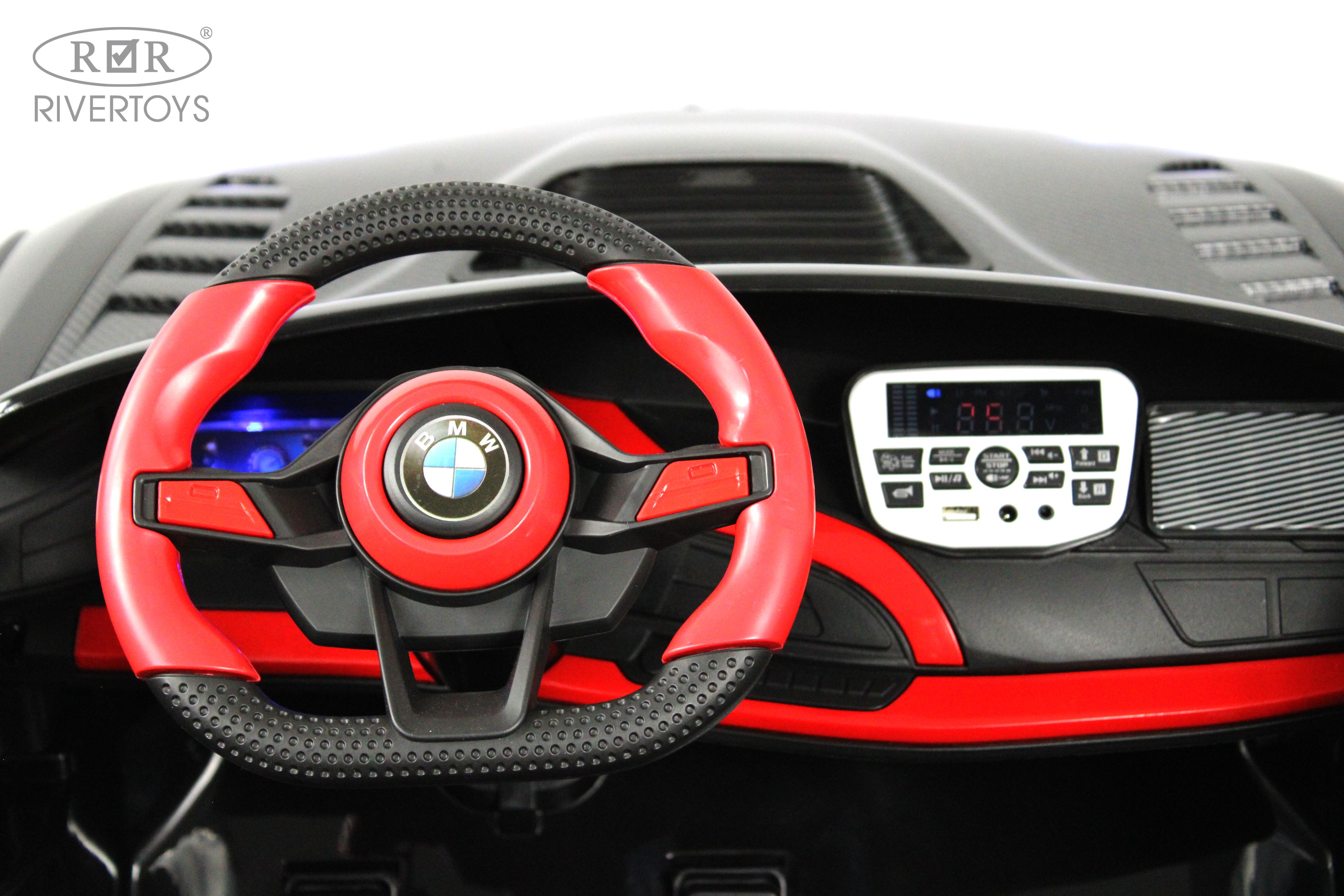 Электромобиль RIVERTOYS BMW G007GG-BLACK С пультом ДУ - фото 27