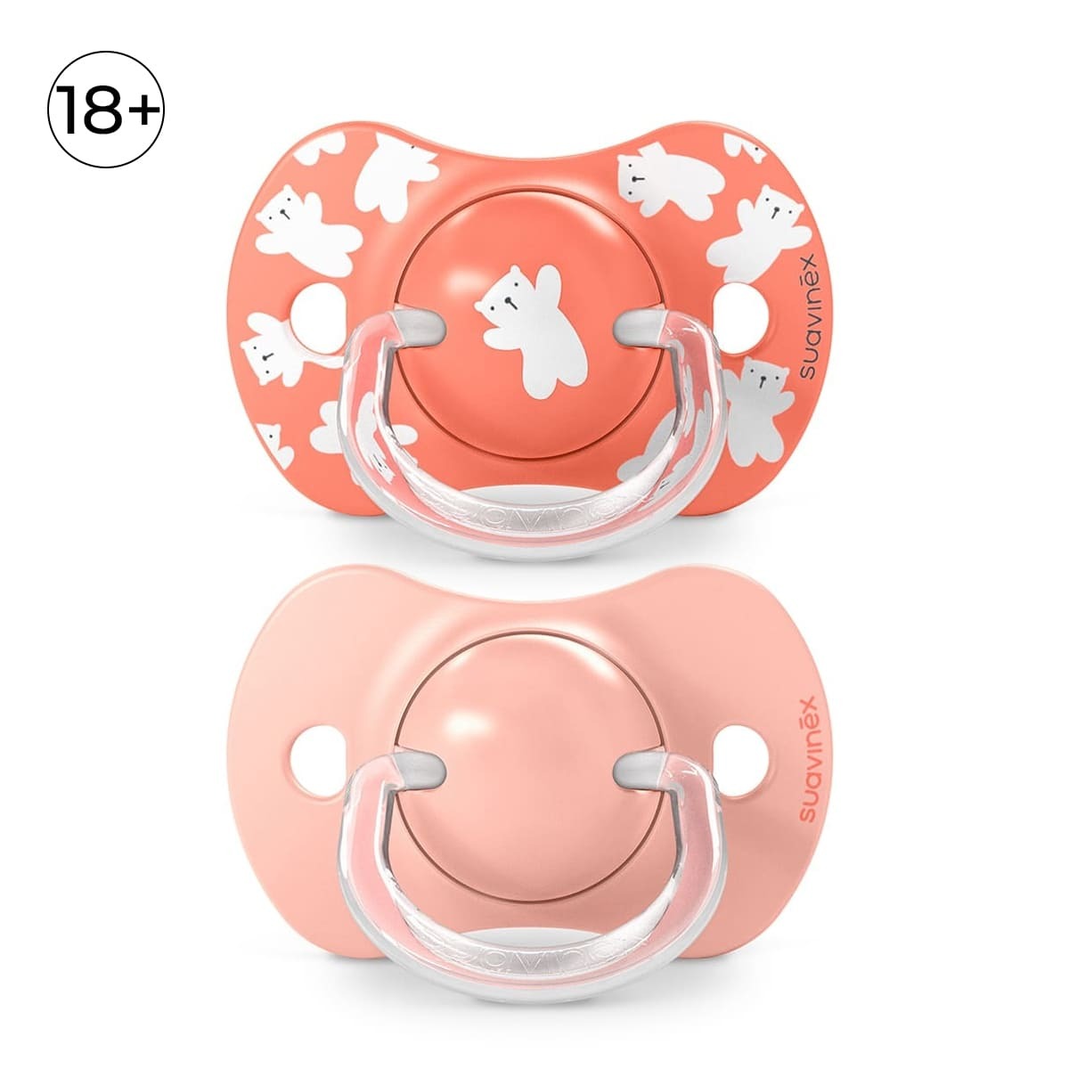 Пустышка Suavinex силикон ортодонтическая от 18 мес. 2 шт. - фото 1