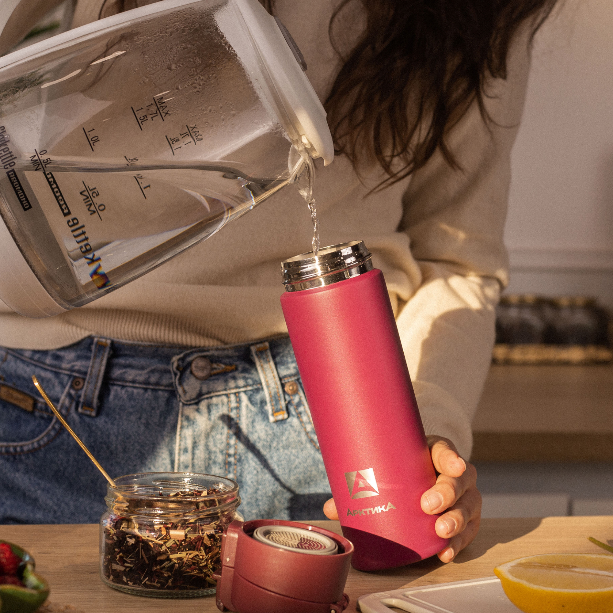 Термокружка Арктика 703-470 вишня с ситечком - фото 7