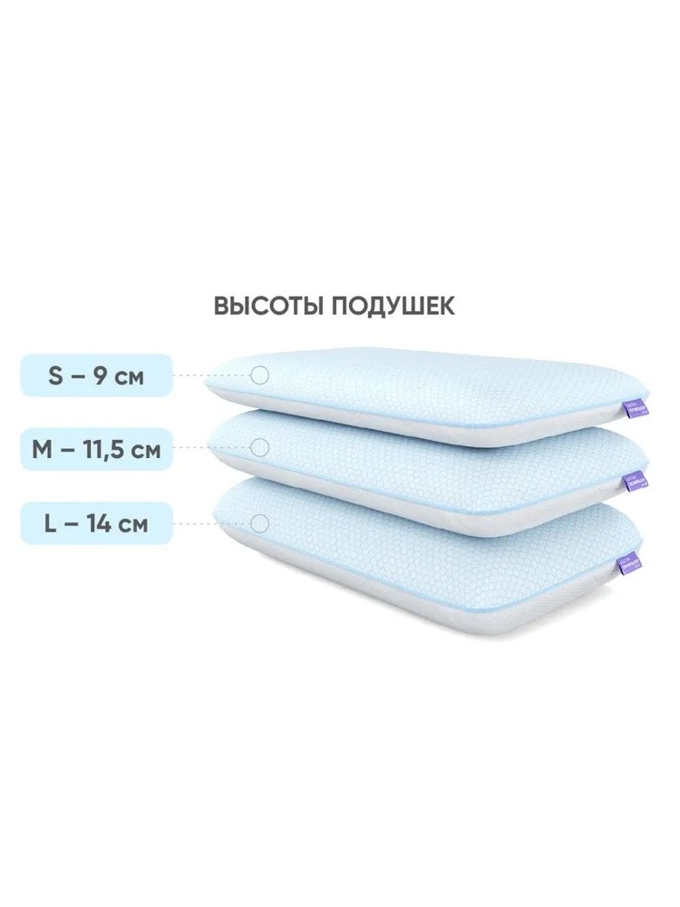 Подушка анатомическая Askona Alpha 38 x 59 см - фото 7