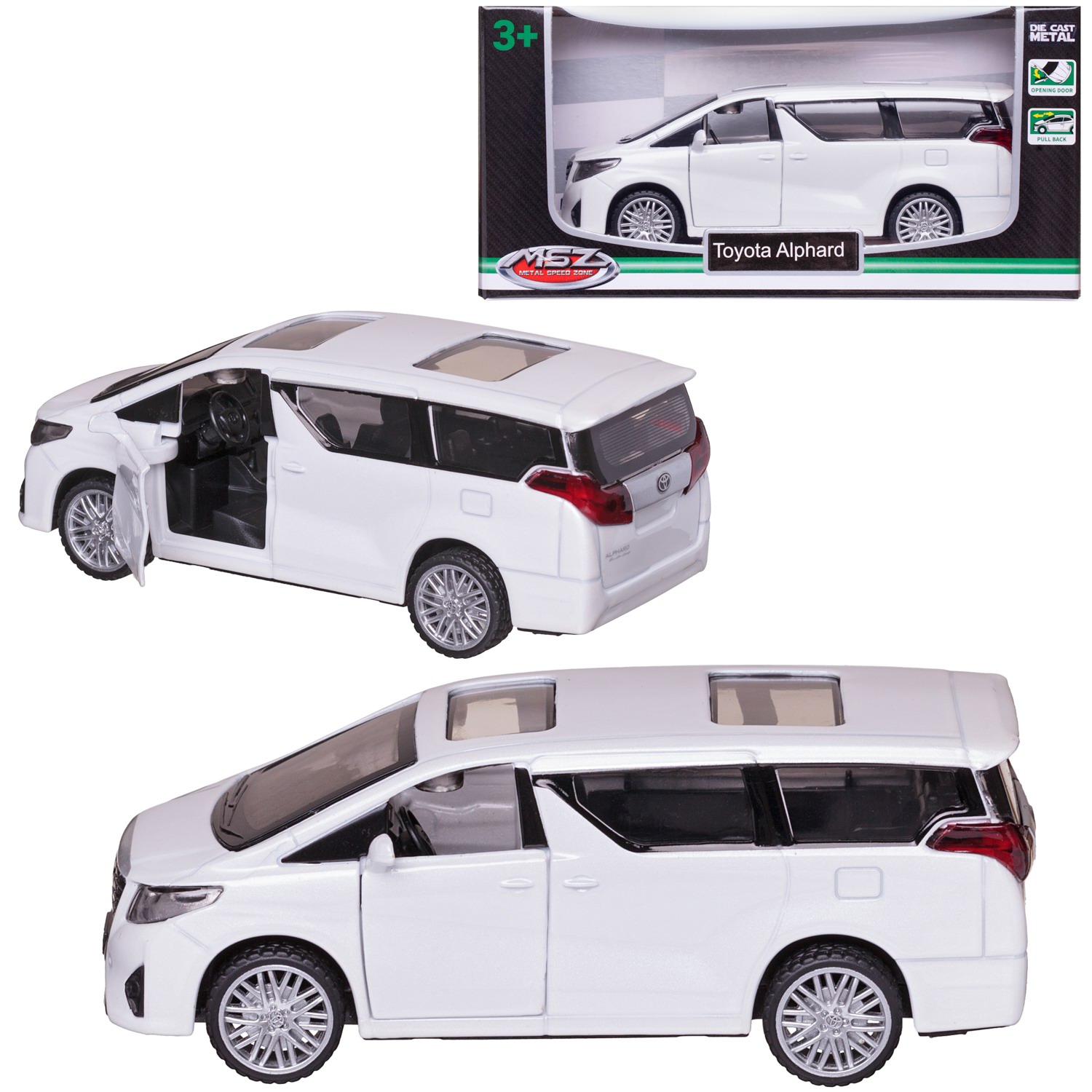 Автомобиль Abtoys Toyota MSZ 1:43 WE-15959W - фото 1