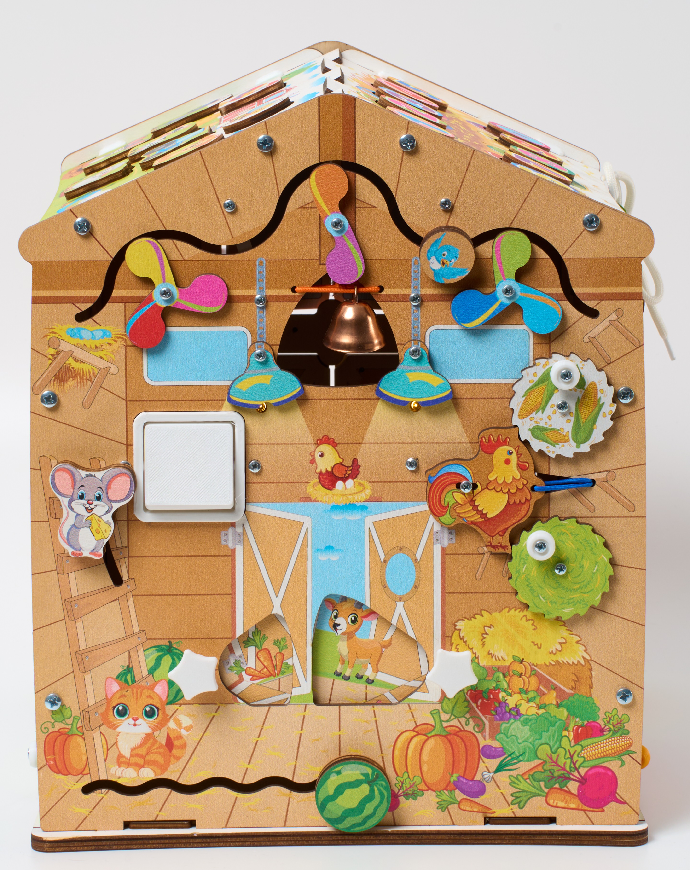 Игрушка MyKiddyQuest бизиборд Ферма - фото 6