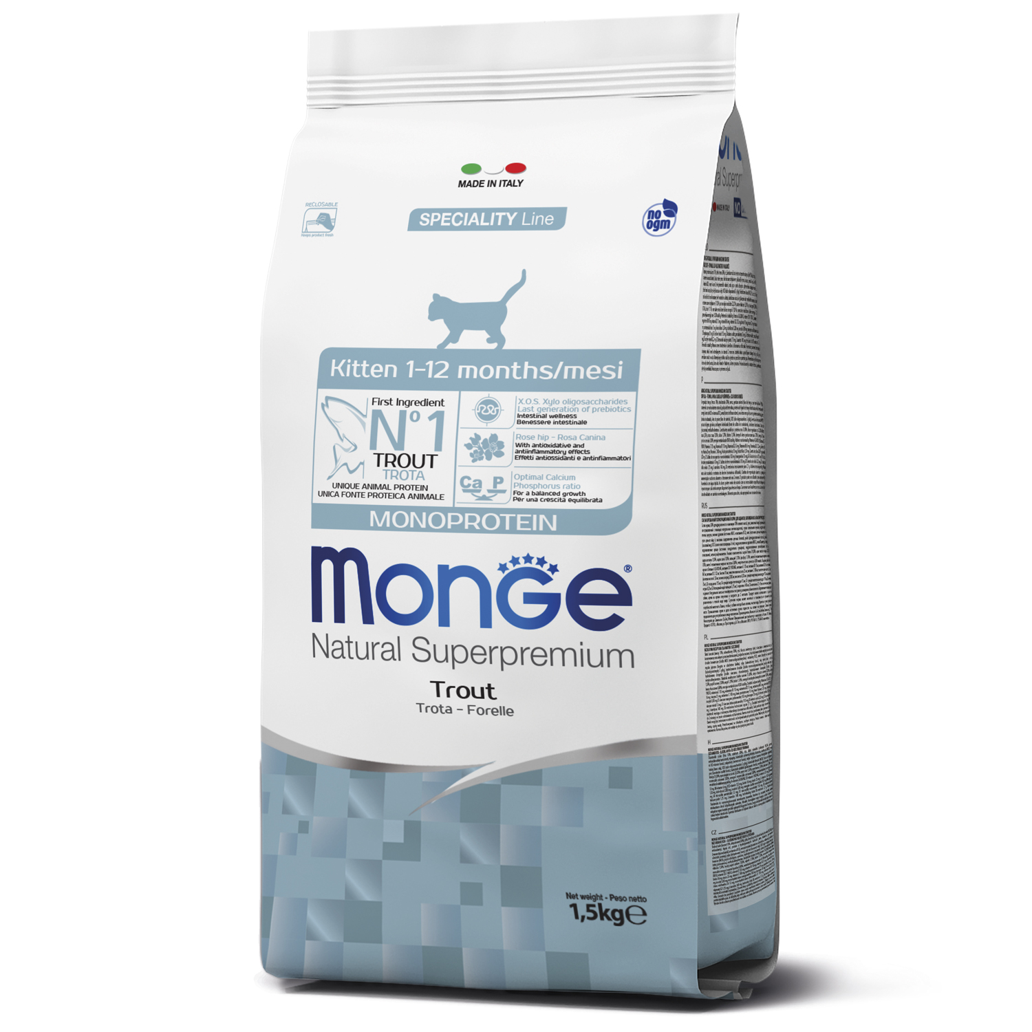 Корм для котят MONGE Cat Monoprotein форель 1.5кг - фото 2