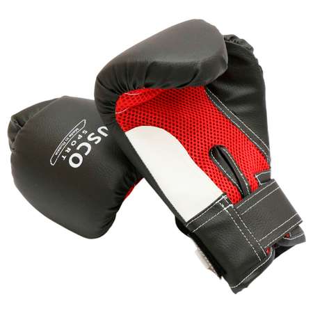 Перчатки боксерские RuscoSport черные 6 унц