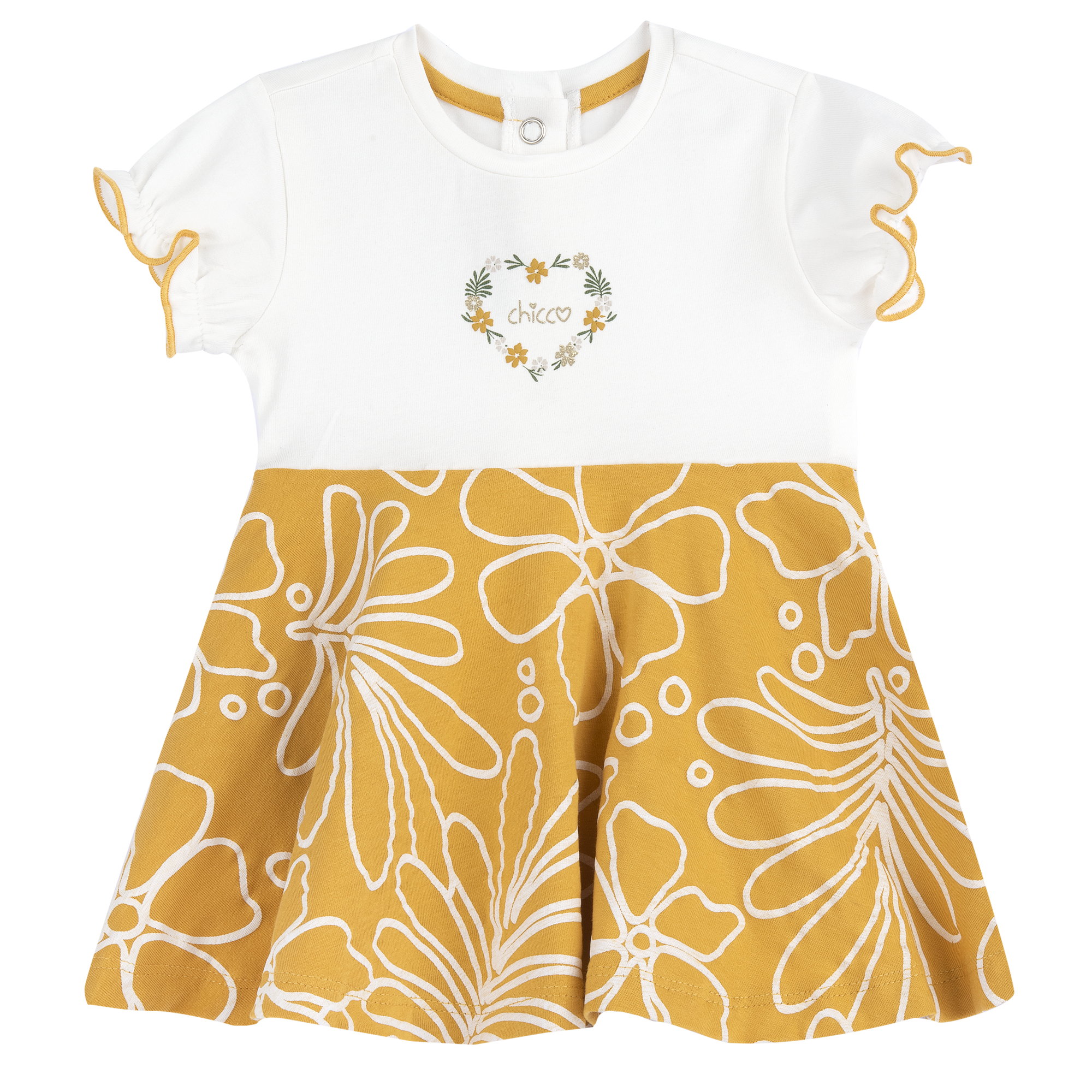 Изображение товара Платье Chicco 92 Цветочный принт из эластичного хлопкового трикотажа