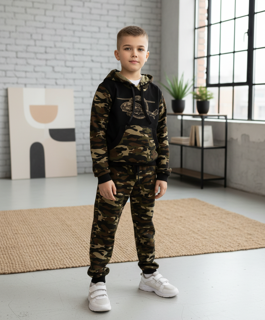 Худи и брюки Утенок 747 хаки экспедиция - фото 1