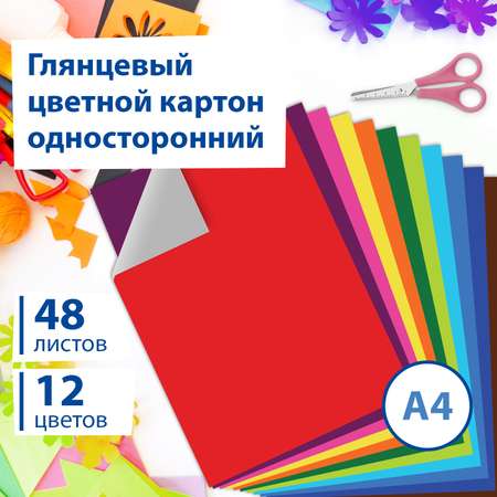 Цветной картон Brauberg 48 лист.