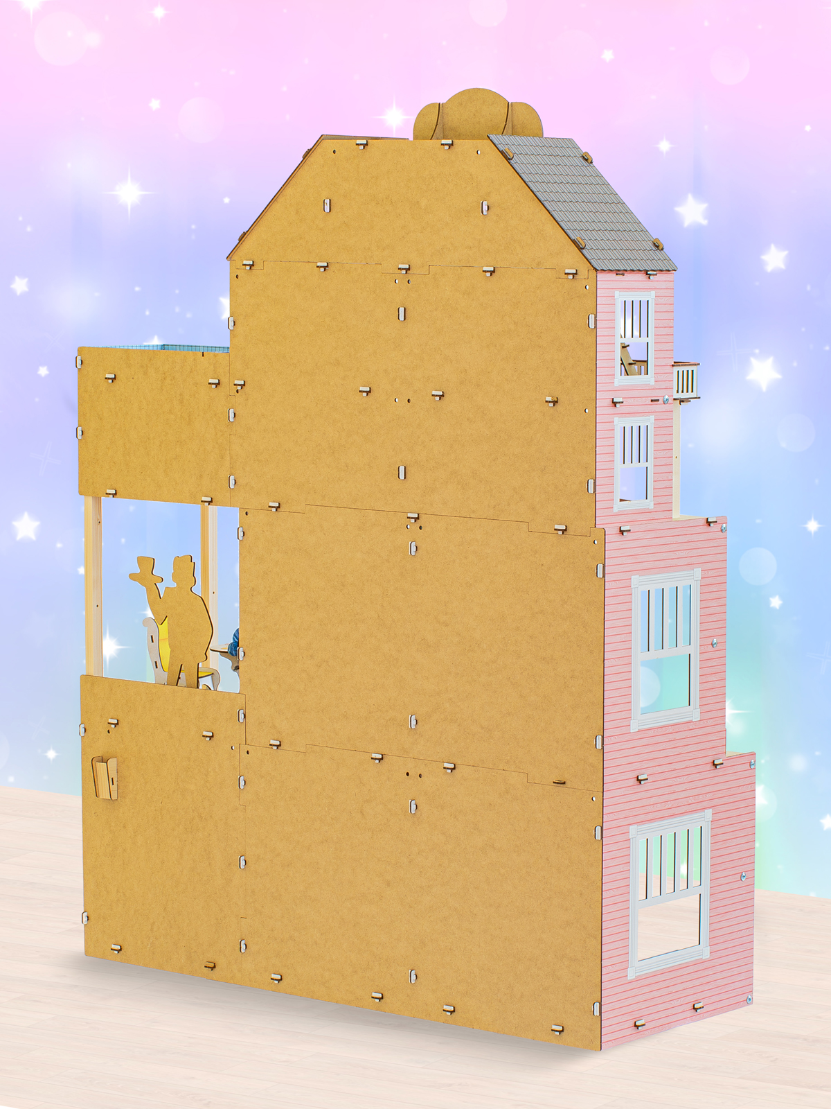 Домик для кукол M-WOOD 120 см с мебелью 3038 - фото 6