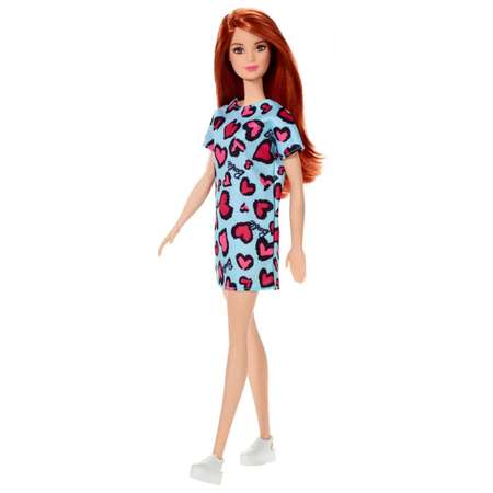 Кукла модельная Barbie Модница голубое платье