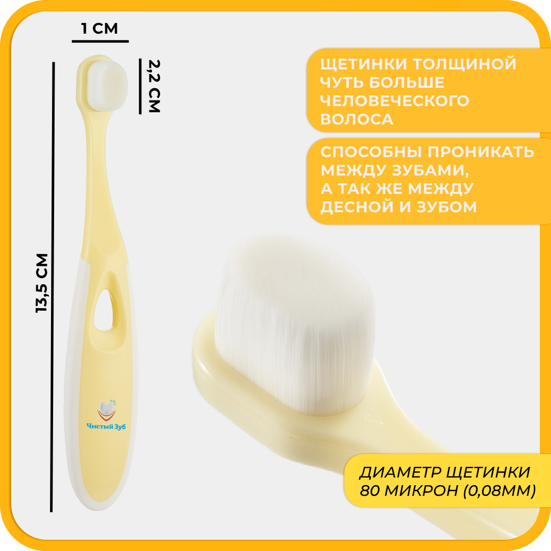 Зубная щетка классическая Чистый Зуб от 0 лет 1 шт. - фото 5