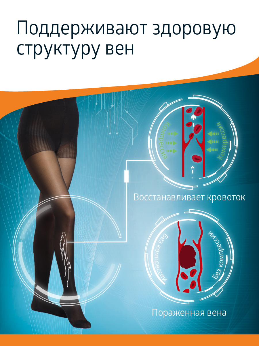 Колготки компрессионные B.Well JW-321Nero - фото 15