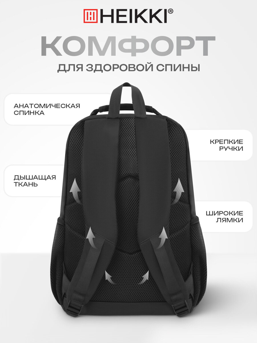 Рюкзак HEIKKI школьный городской для подростков для ноутбука - фото 4