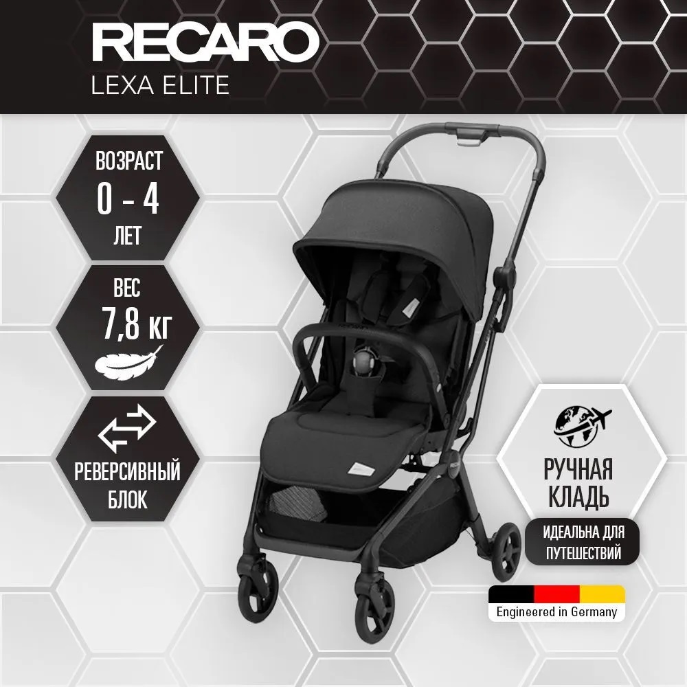 Коляска прогулочная Recaro Lexa Elite Prime Mat Black - фото 1